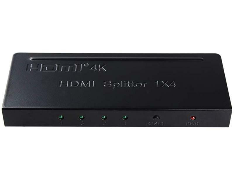 Сплітер PowerPlant (CA911509) HDMI - 4xHDMI, чорний