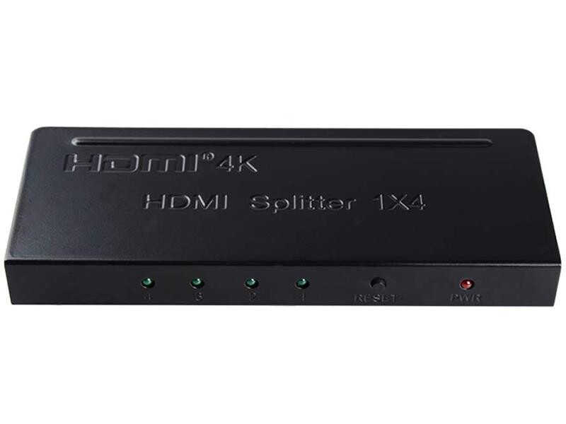 Сплиттер PowerPlant (CA911509) HDMI - 4xHDMI, черный