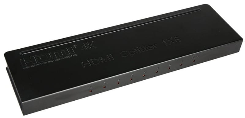 Сплітер PowerPlant (CA911516) HDMI - 8xHDMI, чорний