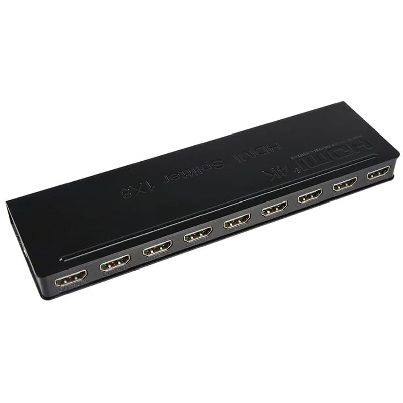 Сплітер PowerPlant (CA911516) HDMI - 8xHDMI, чорний
