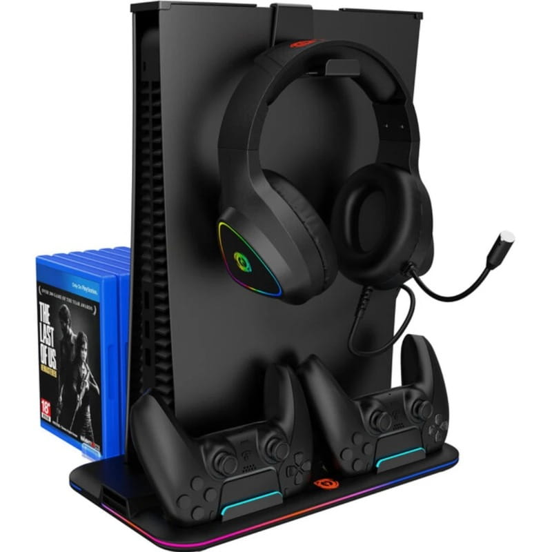 Мультифункциональная зарядная подставка Canyon CS-5 для PS5 Black (CND-CSPS5B)
