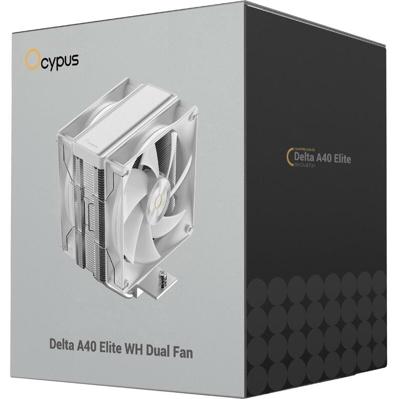 Кулер процесорний Ocypus Delta A40 Elite WH Dual Fan (DELTA-A40-WH2NNWN00X-GL)