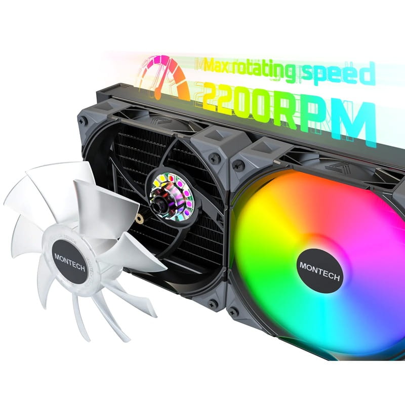 Система водяного охолодження Montech HyperFlow Digital 360 Black