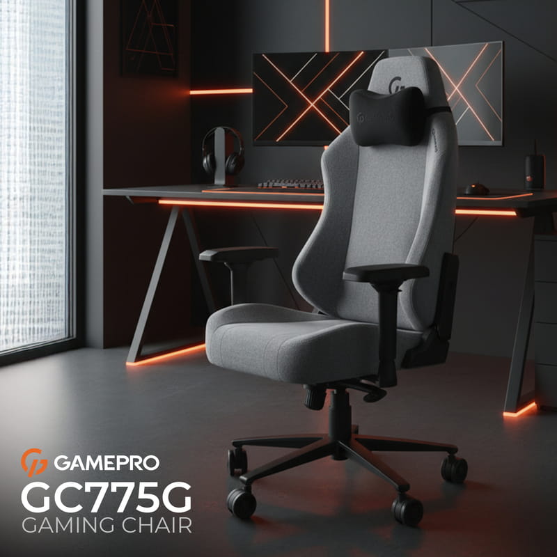 Крісло для геймерів GamePro GC775G Fabric Gray