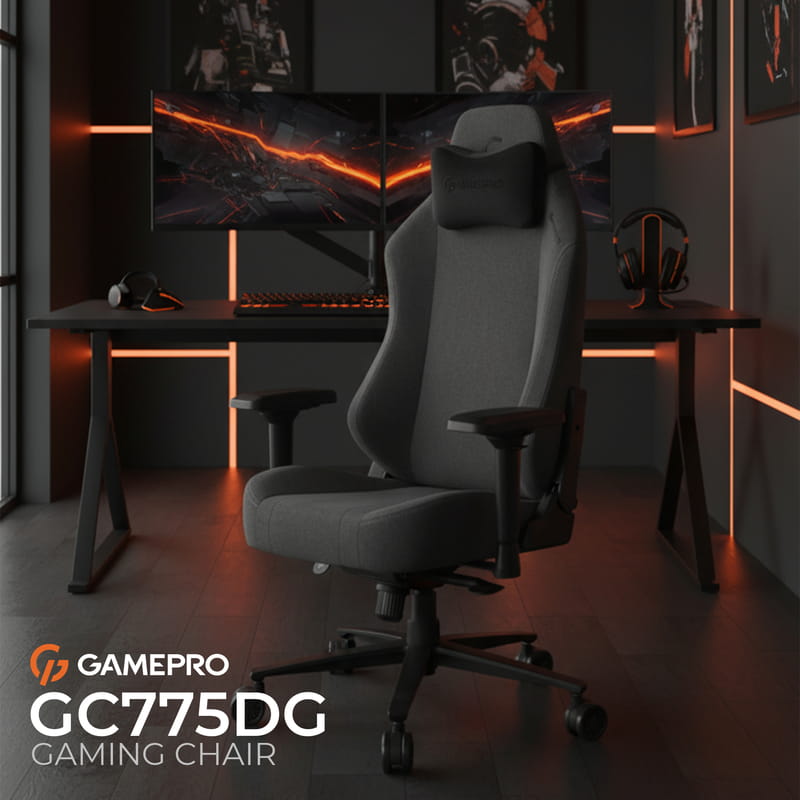 Кресло для геймеров GamePro GC775DG Fabric Dark Grey