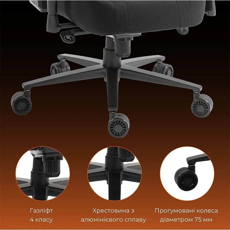 Кресло для геймеров GamePro GC775B Fabric Black