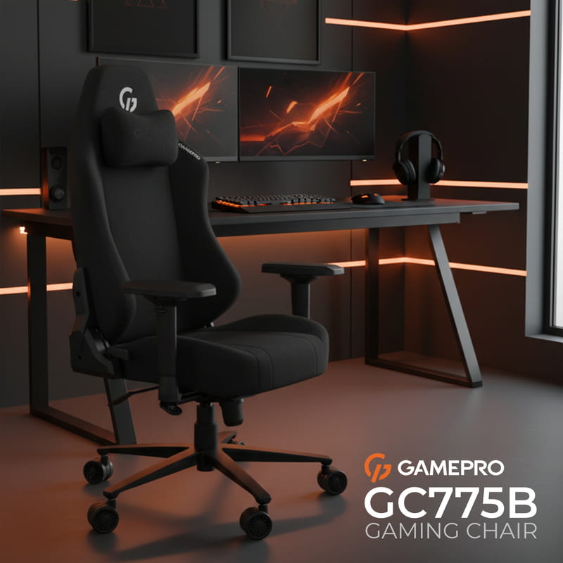 Кресло для геймеров GamePro GC775B Fabric Black