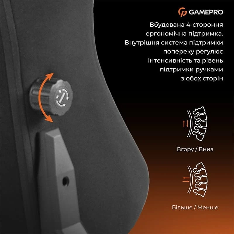 Кресло для геймеров GamePro GC775B Fabric Black