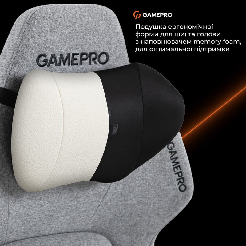 Крісло для геймерів GamePro GC925G Fabric Grey