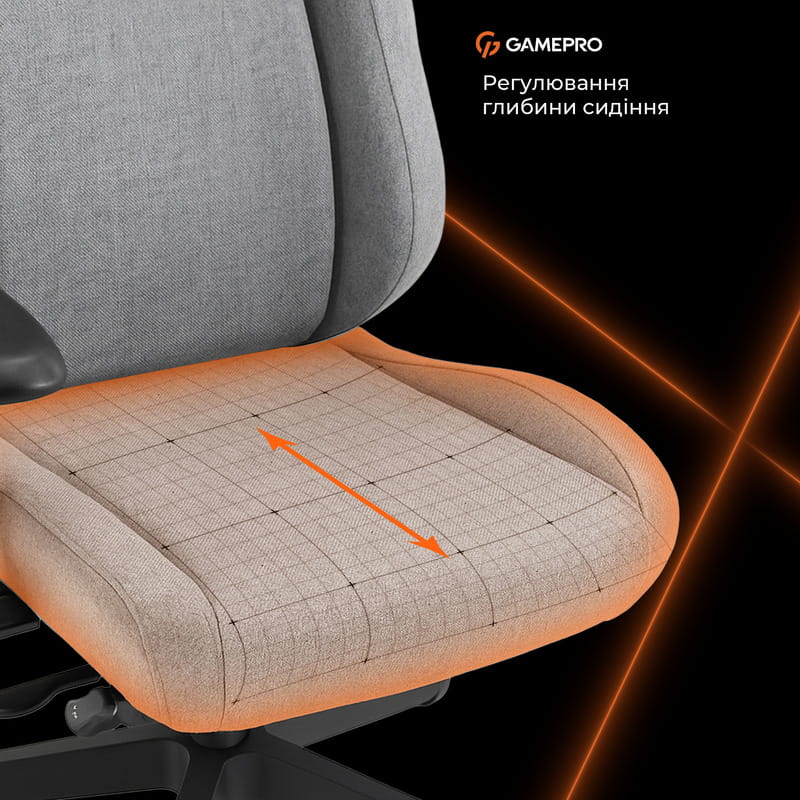 Крісло для геймерів GamePro GC925G Fabric Grey