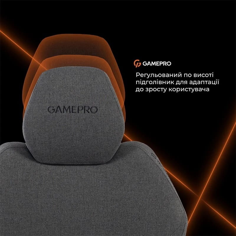 Крісло для геймерів GamePro GC760DG Fabric Dark Gray