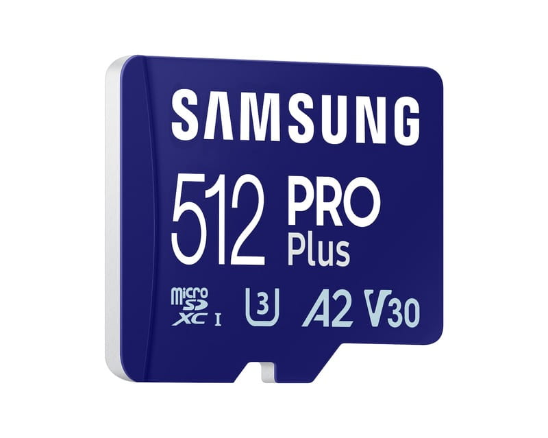Карта памяти MicroSDXC 512GB UHS-I/U3 Class 10 Samsung Pro Plus + SD-адаптер (MB-MD512SA/EU)