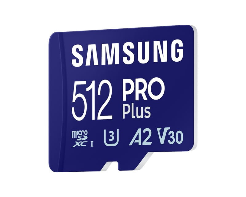 Карта памяти MicroSDXC 512GB UHS-I/U3 Class 10 Samsung Pro Plus + SD-адаптер (MB-MD512SA/EU)