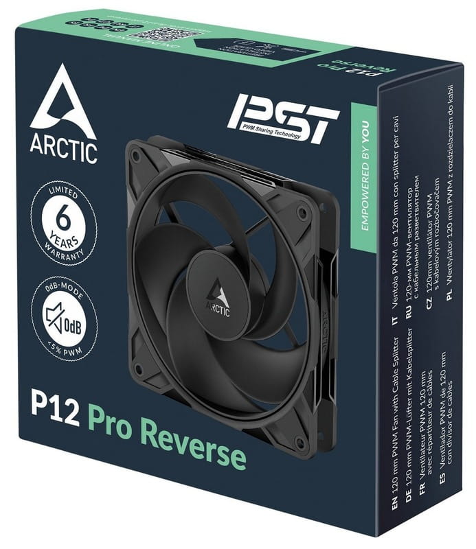 Вентилятор Arctic P12 Pro Reverse Black (ACFAN00331A)