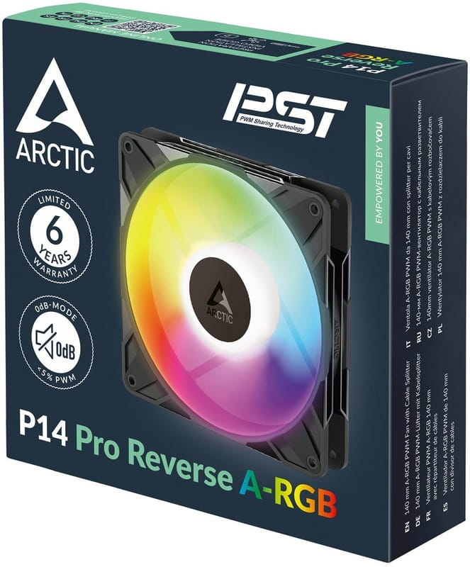 Вентилятор Arctic P14 Pro Reverse A-RGB Black (ACFAN00323A)