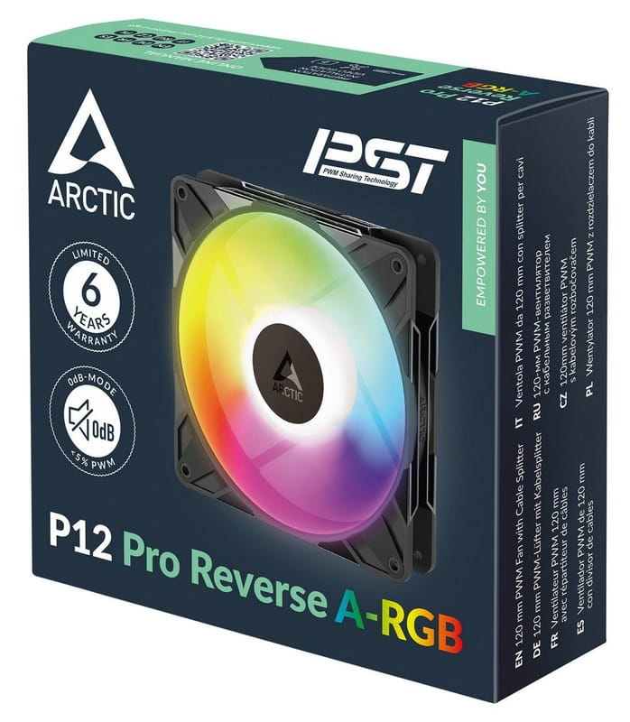Вентилятор Arctic P12 Pro Reverse A-RGB Black (ACFAN00322A)
