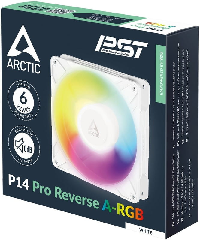Вентилятор Arctic P14 Pro Reverse A-RGB White - 3 Pack (ACFAN00328A)