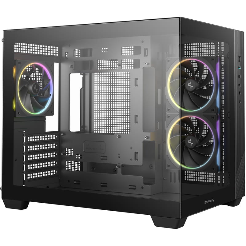 Корпус DeepCool CG330 3F Black (R-CG330-BKNGM3-G) без БП