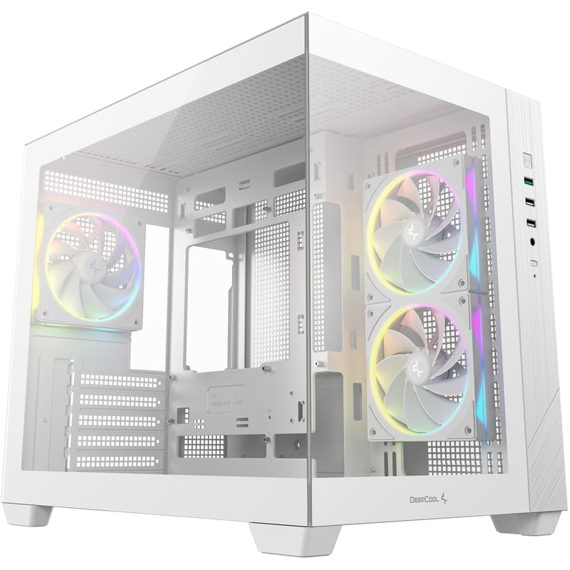 Корпус DeepCool CG330 3F White (R-CG330-WHNGM3-G) без БП