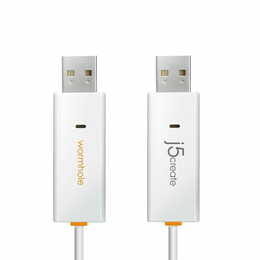 Адаптер J5create USB-A/USB-A (M/M), 1.8 м, White (JUC400-N)