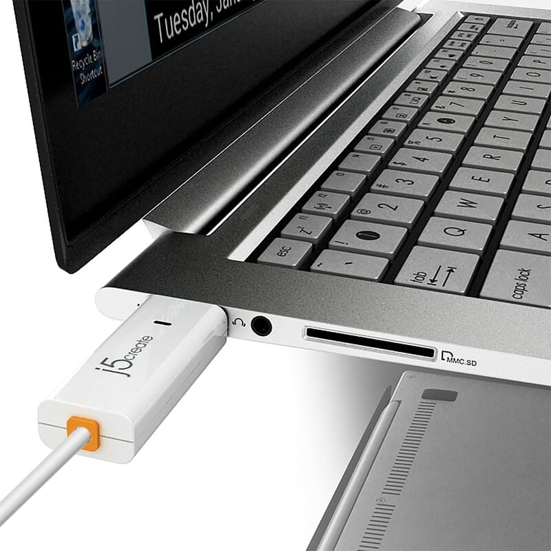Адаптер J5create USB-A/USB-A (M/M), 1.8 м, White (JUC400-N)