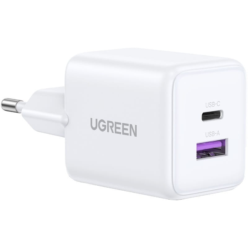 Зарядний пристрій Ugreen X516 2xUSB 30W (USB-A + USB-C) White (65015)