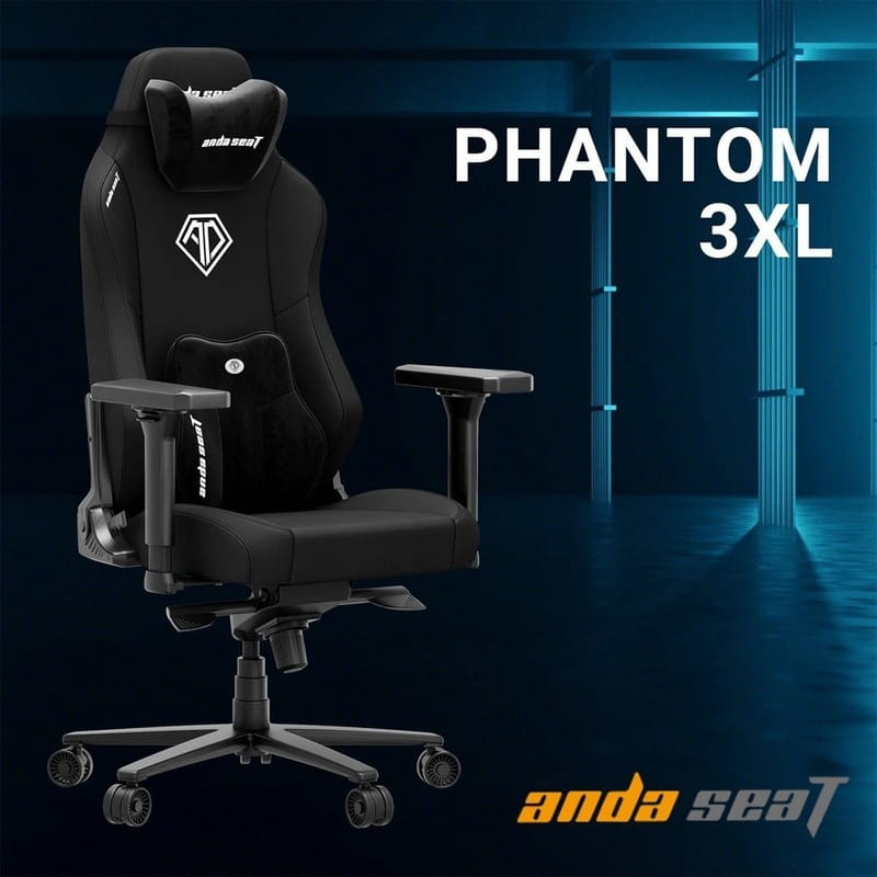 Крісло для геймерів Anda Seat Phantom 3 Size XL Fabric Black (AD18XL-52-B-F-B01)