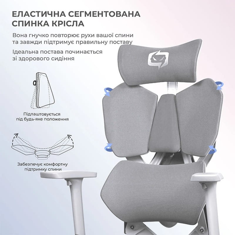 Крісло для геймерів Sihoo Xallking X5C Mesh Grey (X5FC-N101)