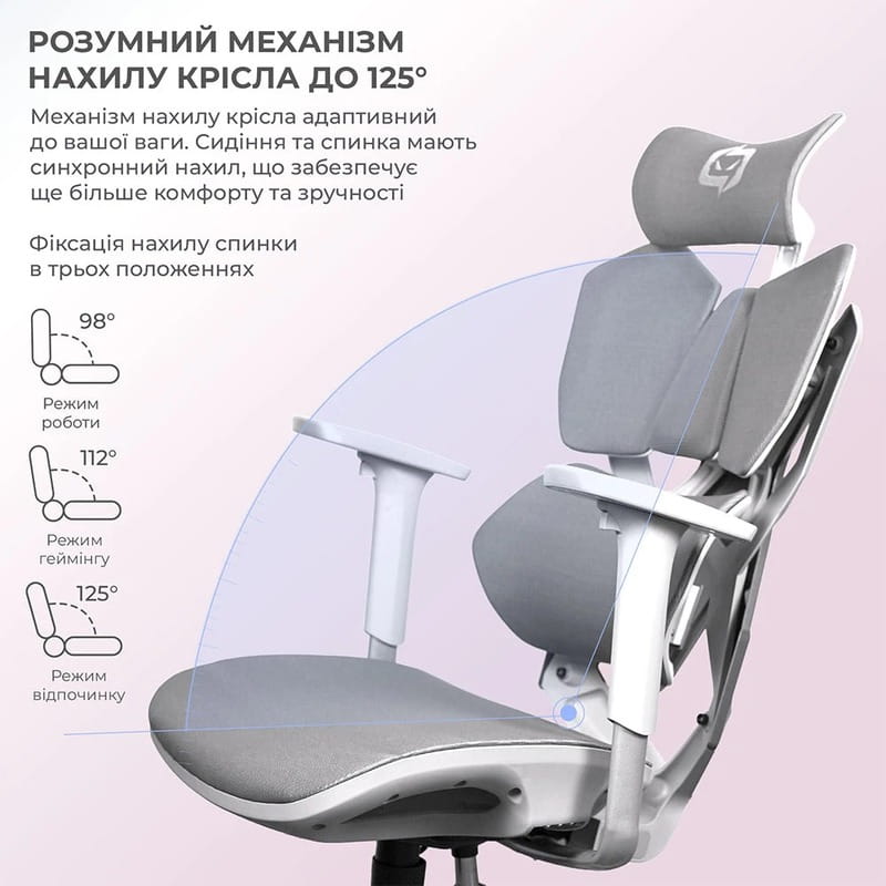 Крісло для геймерів Sihoo Xallking X5C Mesh Grey (X5FC-N101)