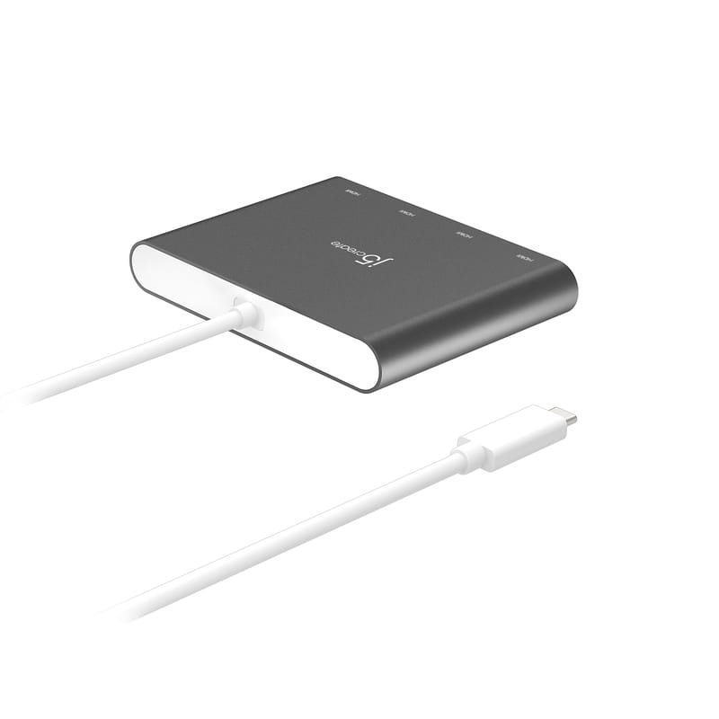 Адаптер J5create USB-A - 4 HDMI (M/F), Silver (JCA366-N)