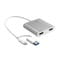 Фото - Адаптер J5create USB-C/A - 2 HDMI (M/F), Silver (JCA365-N) | click.ua