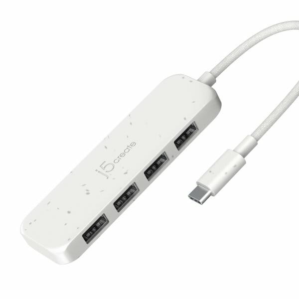 USB-хаб J5create 4 USB-A White (JCH341EW-N)