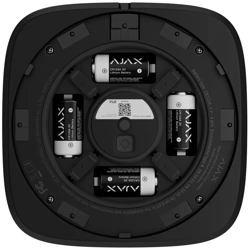 Бездротовий пожежний світлозвуковий датчик Ajax EN54 FireProtect Jeweller (Sounder/VAD) Black