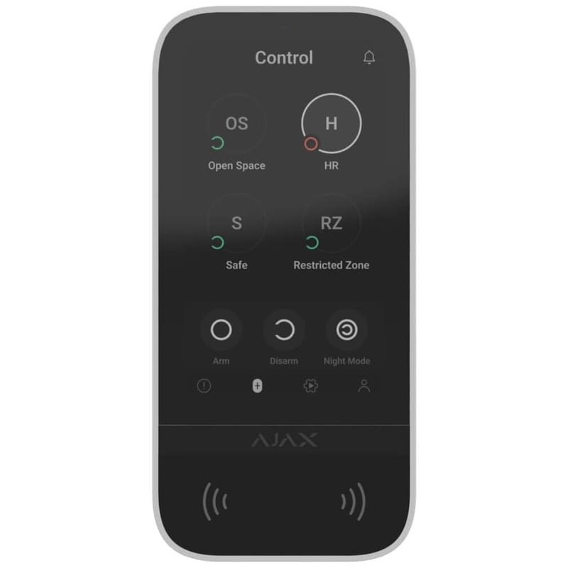 Беспроводная сенсорная клавиатура Ajax KeyPad TouchScreen (8EU) ASP White