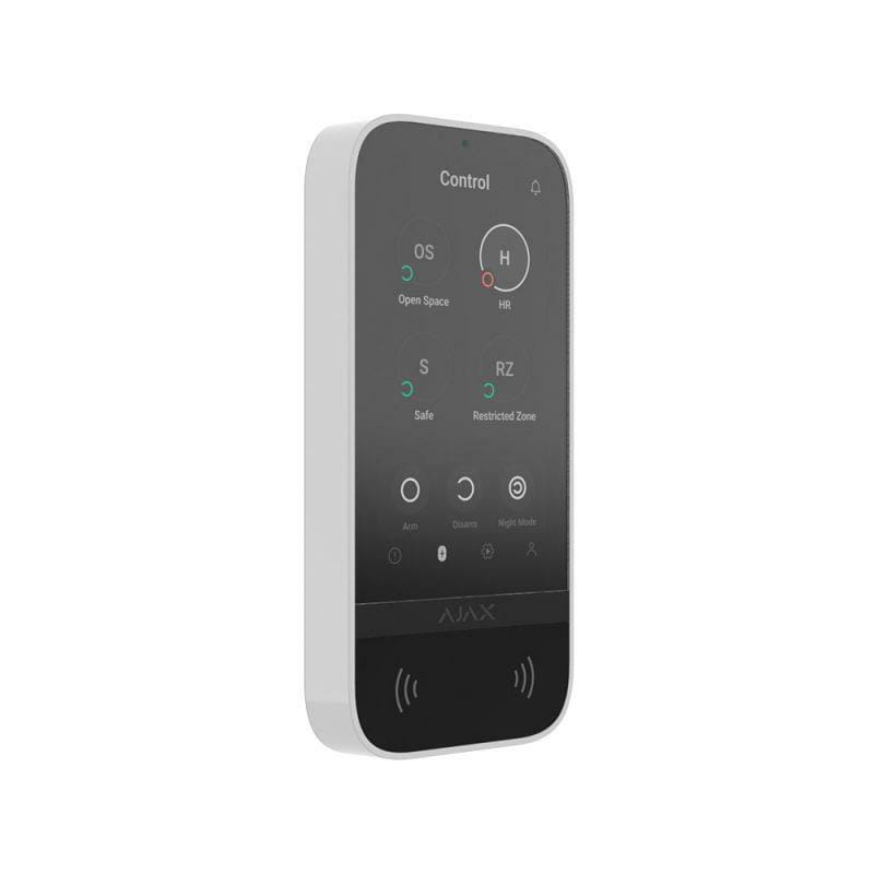Беспроводная сенсорная клавиатура Ajax KeyPad TouchScreen (8EU) ASP White