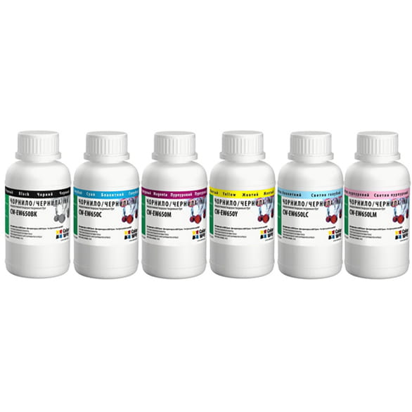 Комплект чернил CW EPSON TX650 BK/С/LC/LM/M/Y (CW-EW650SET02) 6*200г