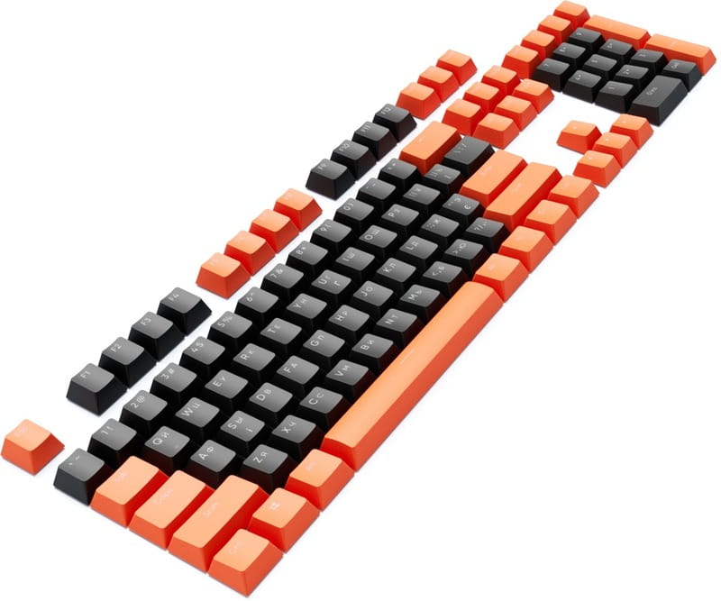 Набір кейкапів Dark Project PBT KS-43 ENG/RU/UA Black/Orange (DP-KS-0043)