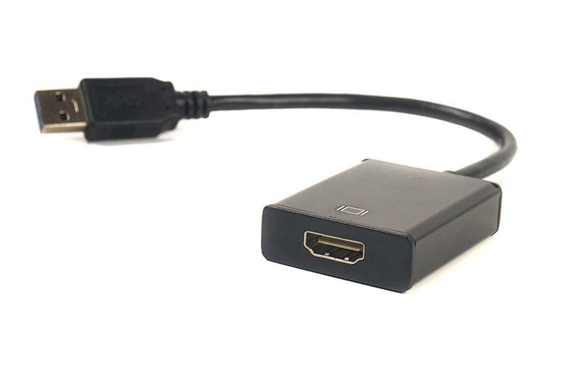 Адаптер PowerPlant (CA910373) USB 3.0(AM)-HDMI(FM), 0.15м, Black