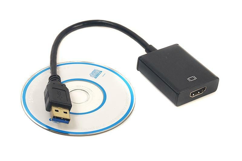 Адаптер PowerPlant (CA910373) USB 3.0(AM)-HDMI(FM), 0.15м, Black