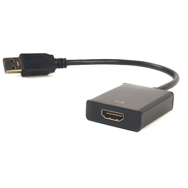 Адаптер PowerPlant (CA910373) USB 3.0(AM)-HDMI(FM), 0.15м, Black