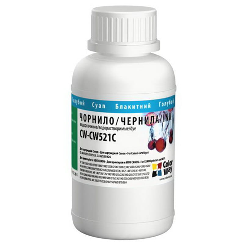 Чернила CW Canon CL-38/521 (Cyan) (CW-CW521C02) 200мл