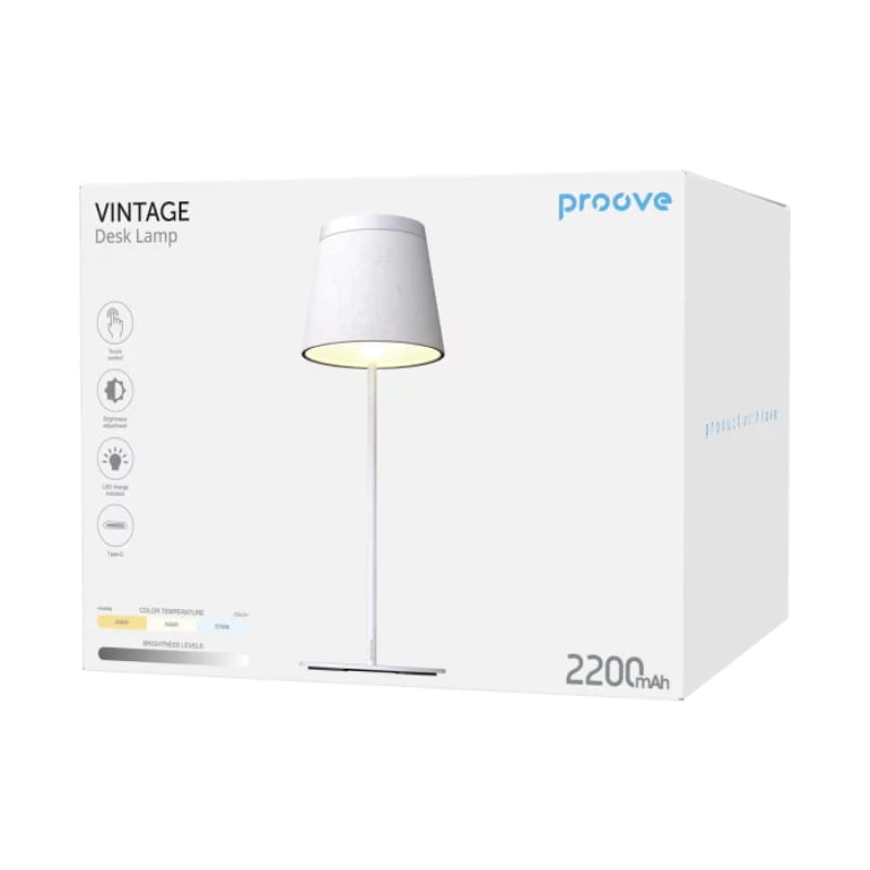 Настольная лампа LED Proove Vintage 2200 mAh White (NLPV05012002)