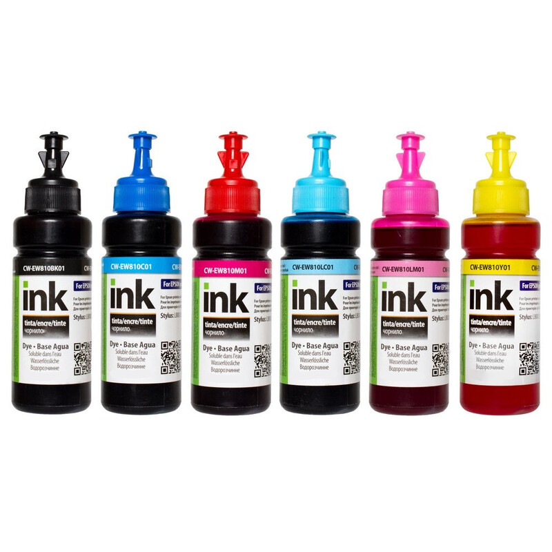 Комплект чорнил ColorWay Epson L800/810/850 BK/С/LC/LM/M/Y (ColorWay-EW810SET01) 6*100г