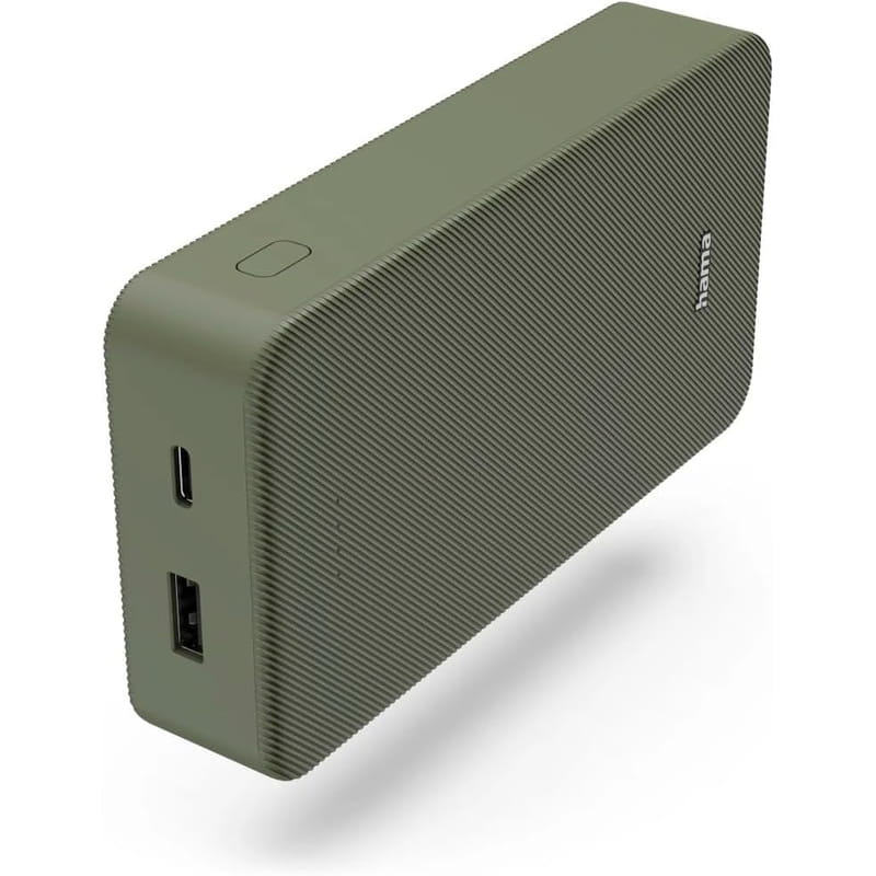 Універсальна мобільна батарея Hama Power Bank 20000mAh 15W Green (201716)