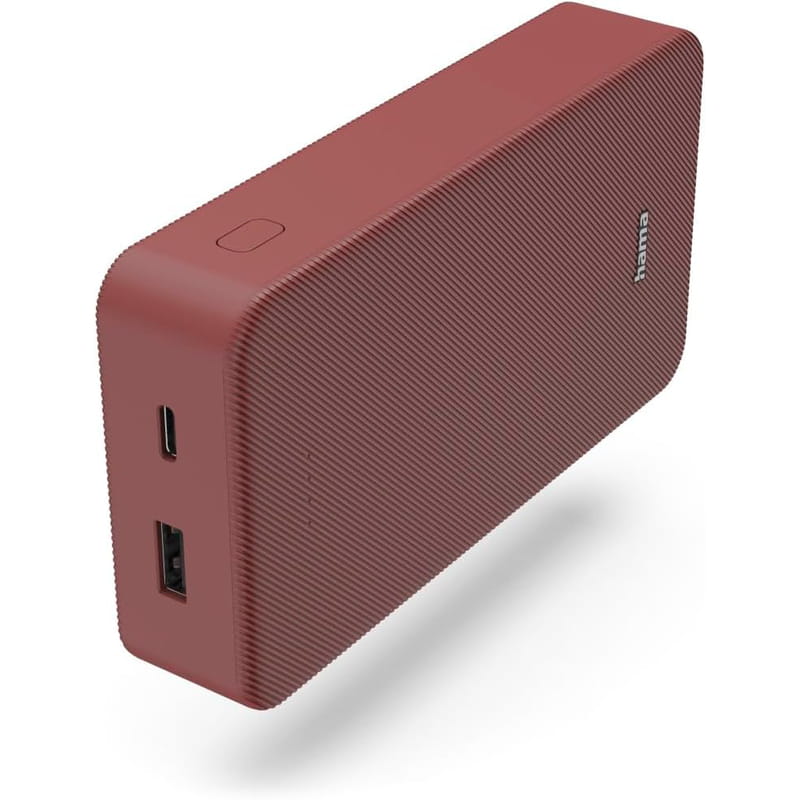 Универсальная мобильная батарея Hama Power Bank 20000mAh 15W Red (201717)