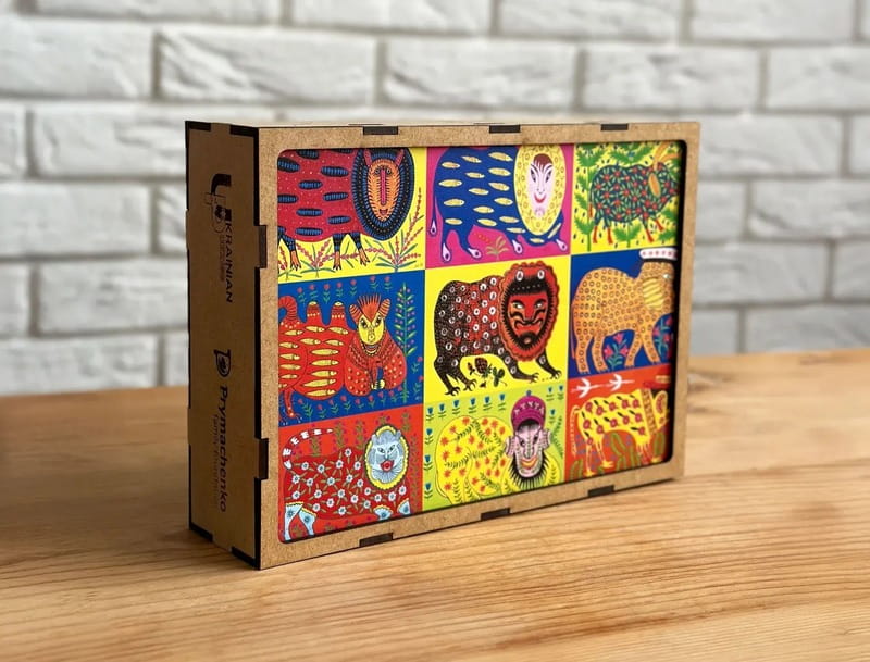 Пазл деревянный UkrainianPuzzles Звери Примаченко