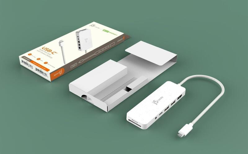 USB-хаб J5create USB-C 6-в-1 White (JCD373EW-N)