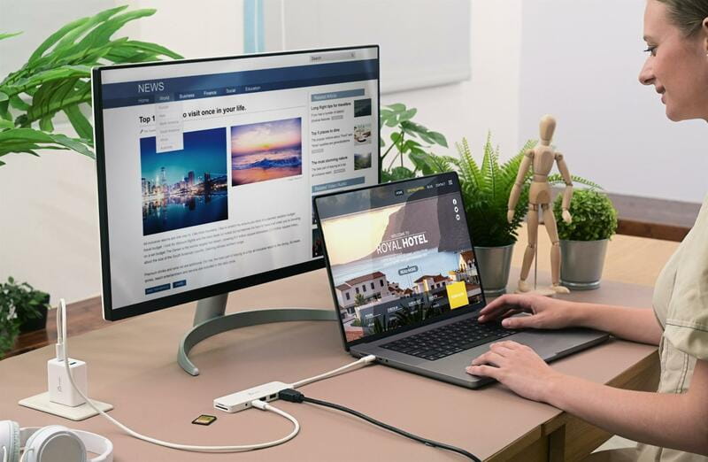 USB-хаб J5create USB-C 6-в-1 White (JCD373EW-N)