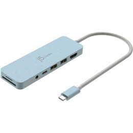 USB-хаб J5create USB-C 6-в-1 Cyan (JCD373EC-N)