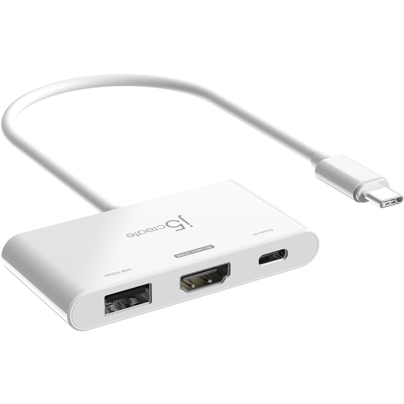 USB-хаб J5create USB-C 3-в-1 White (JCA399-N)
